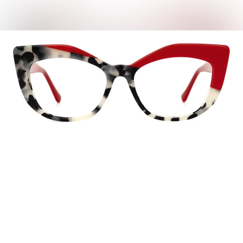 Cat eye frames - red multicolor